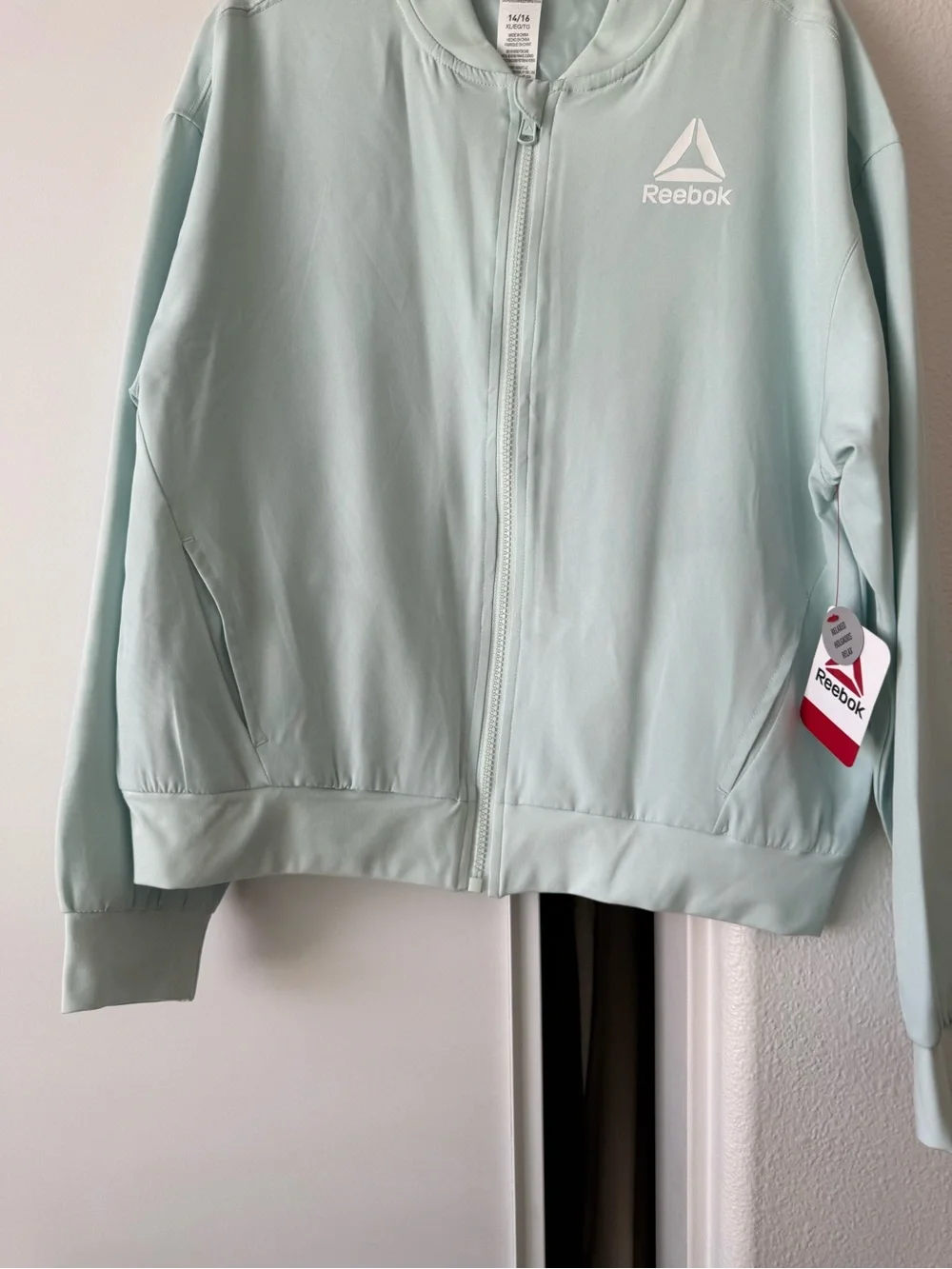 Reebok Men's Mint Green Performance Zip-Up Jacket